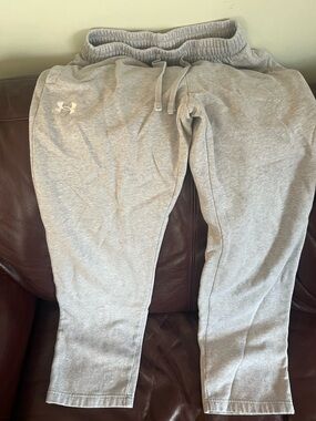 Under Armour Kids Light Gray Joggers with Drawstring